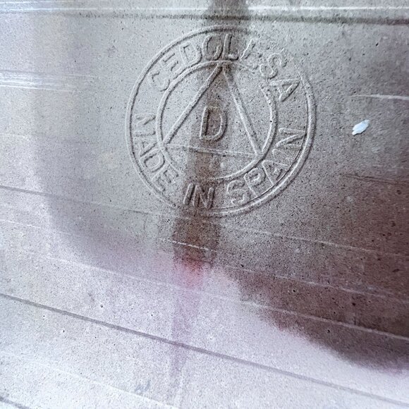 Cedolesa Made In Spain 2 Ceramic Tiles Hand-painted Geometric Mid 20th Century 8 - Picture 5 of 5